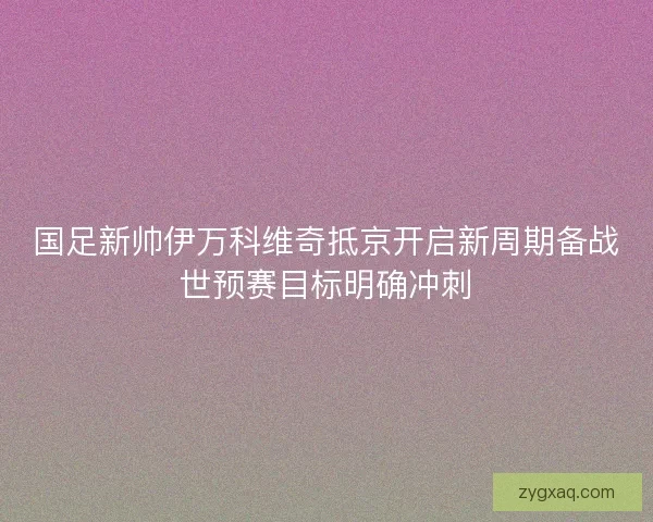国足新帅伊万科维奇抵京开启新周期备战世预赛目标明确冲刺